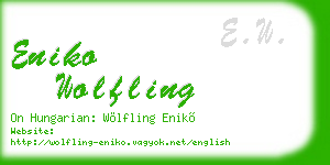 eniko wolfling business card